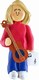 Female Musician Accoustic Guitar Ornament - Blonde